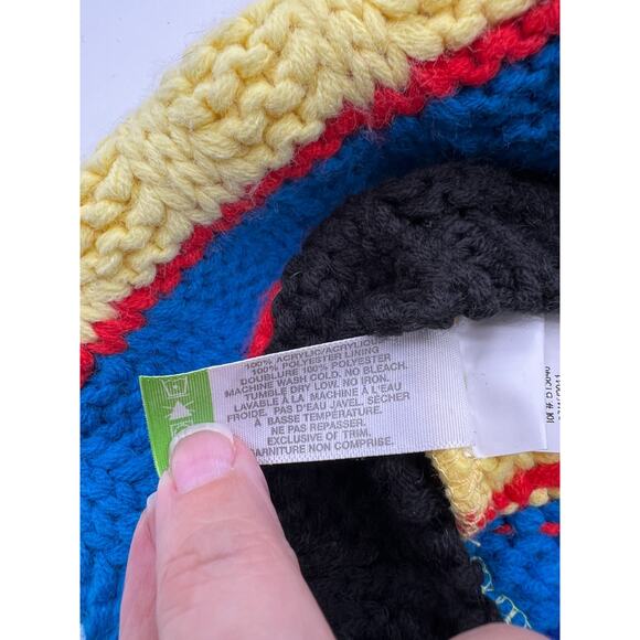 Bula Knit Beanie Striped Yellow Black BLue Red OSFM Unisex - Picture 6 of 10
